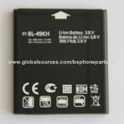 Original 100% Tested Li-ion BL-49KH Battery for LG P930,LU6200, Good Quality